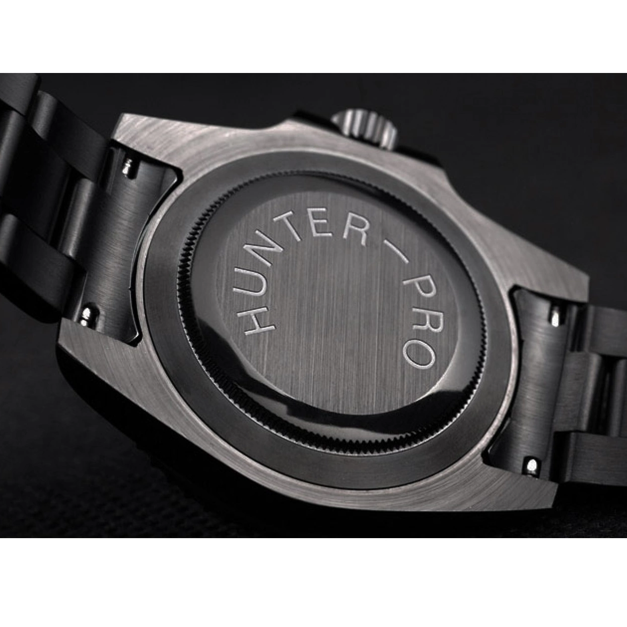 Aaa replica watch Black II Rolex Swiss Steel Master Black Strap Pro-Hunter Dial GMT 0701